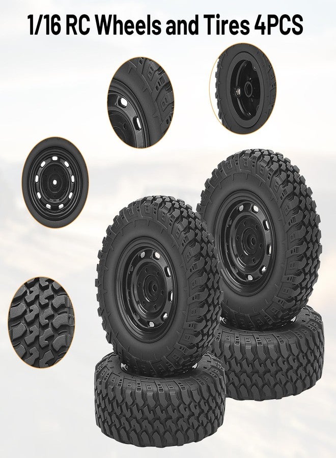 daitoku RC Wheels and Tires, daitoku 5mm Hex Off-Road RC Car Tires for MN99S MN98 1/16 WPL C24 B36 JJRC Q60 - Image 4